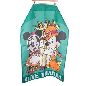 Disney Green Thanksgiving Towel with Mickey and Minnie